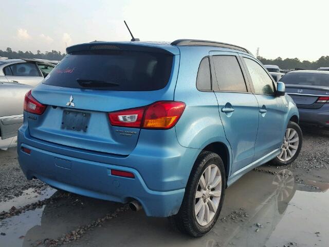 JA4AP4AU7BZ022997 - 2011 MITSUBISHI OUTLANDER BLUE photo 4