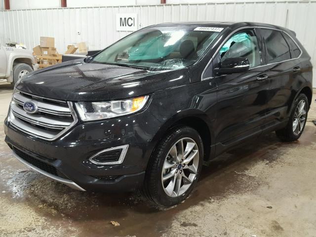 2FMTK4K87FBB91078 - 2015 FORD EDGE TITAN BLACK photo 2