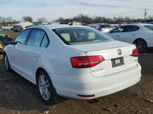 3VWL17AJ9FM314257 - 2015 VOLKSWAGEN JETTA SEL WHITE photo 3