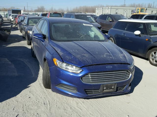 1FA6P0H79E5375750 - 2014 FORD FUSION SE BLUE photo 1