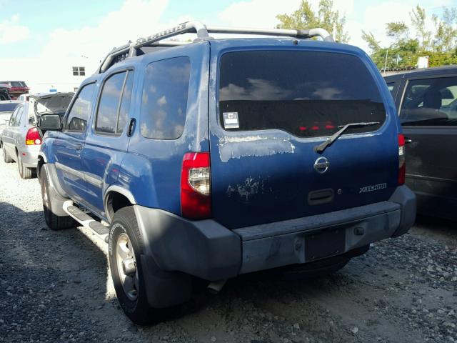 5N1ED28Y14C647605 - 2004 NISSAN XTERRA XE BLUE photo 3