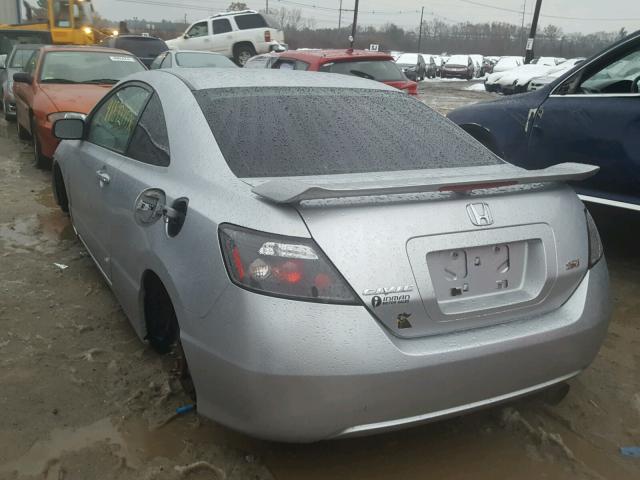 2HGFG21577H703940 - 2007 HONDA CIVIC SI SILVER photo 3