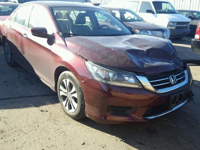 1HGCR2F38EA178029 - 2014 HONDA ACCORD LX BURGUNDY photo 1