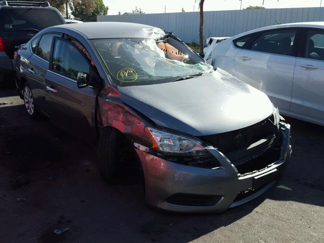 3N1AB7AP0FY311819 - 2015 NISSAN SENTRA S GRAY photo 1