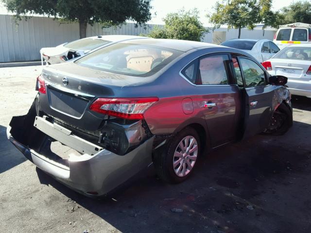 3N1AB7AP0FY311819 - 2015 NISSAN SENTRA S GRAY photo 4