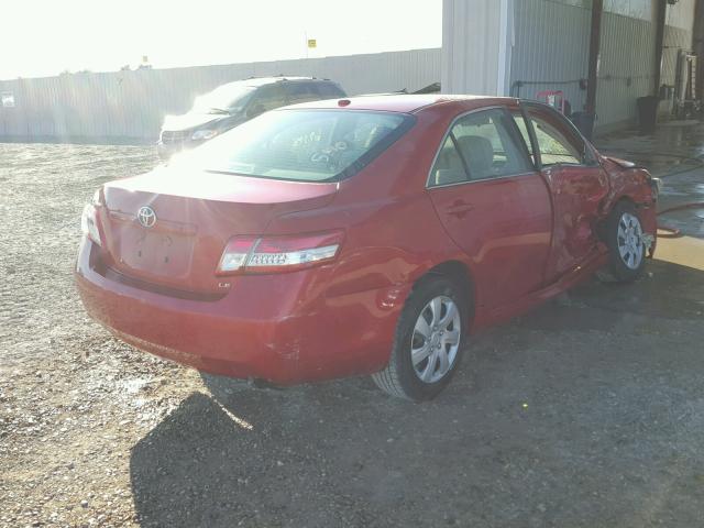 4T1BF3EK1AU090123 - 2010 TOYOTA CAMRY BASE RED photo 4