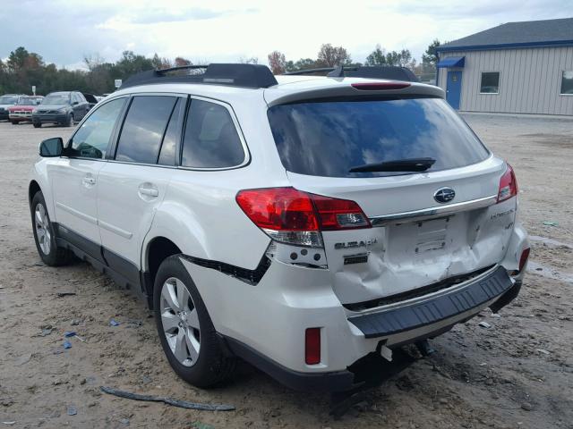 4S4BRCKC3B3419254 - 2011 SUBARU OUTBACK 2. WHITE photo 3