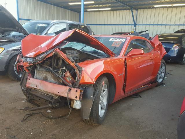 2G1FB1EV7A9212554 - 2010 CHEVROLET CAMARO LT ORANGE photo 2