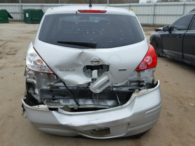 3N1BC1CP1CK290537 - 2012 NISSAN VERSA S SILVER photo 9