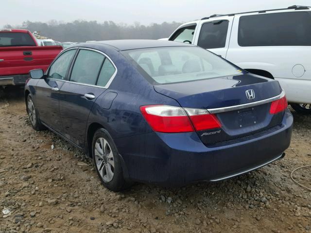 1HGCR2F31EA003105 - 2014 HONDA ACCORD LX BLUE photo 3