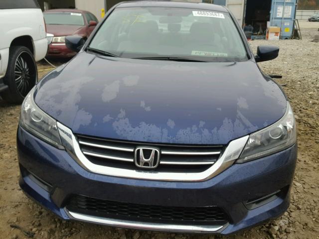 1HGCR2F31EA003105 - 2014 HONDA ACCORD LX BLUE photo 9