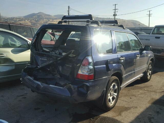 JF1SG636X6H757642 - 2006 SUBARU FORESTER 2 BLUE photo 4