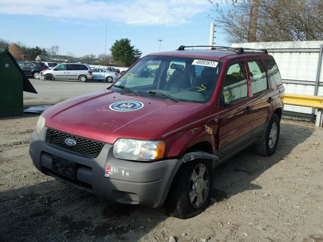 1FMYU02131KF20787 - 2001 FORD ESCAPE XLS BURGUNDY photo 2