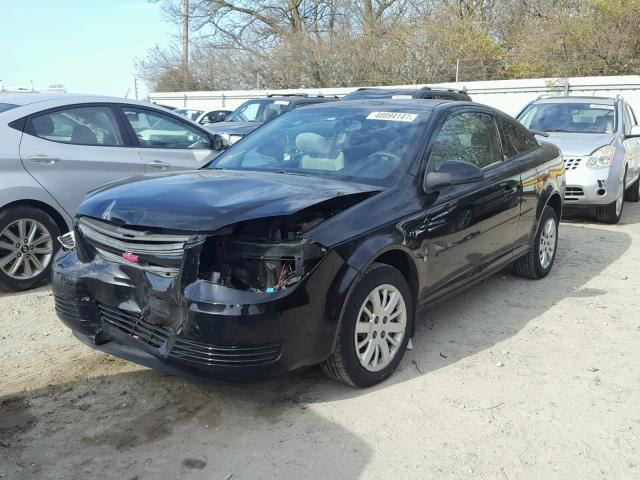 1G1AT18H597186840 - 2009 CHEVROLET COBALT LT BLACK photo 2