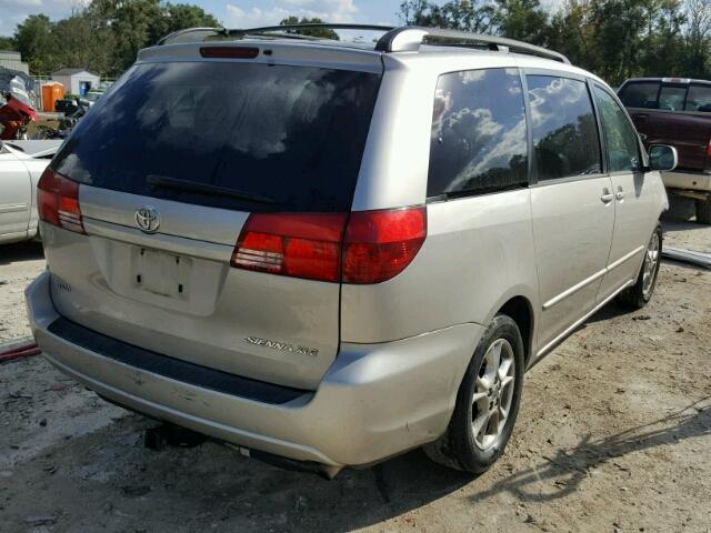 5TDZA22CX5S284720 - 2005 TOYOTA SIENNA XLE SILVER photo 4