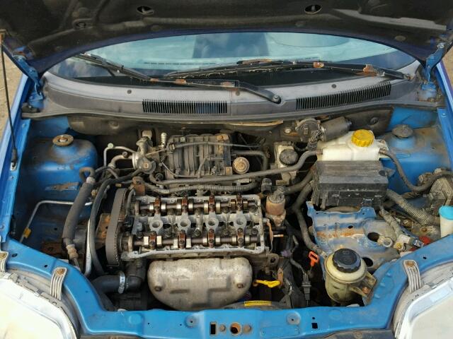 KL1TD62625B285549 - 2005 CHEVROLET AVEO BASE BLUE photo 7