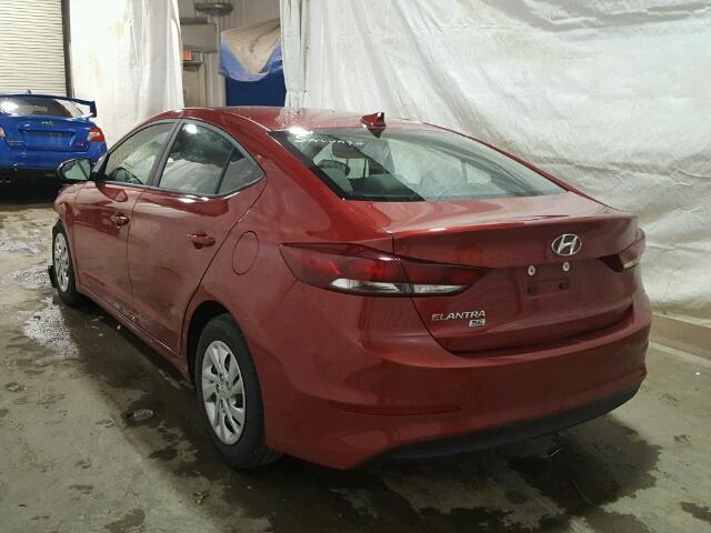 5NPD74LF0HH127060 - 2017 HYUNDAI ELANTRA SE RED photo 3