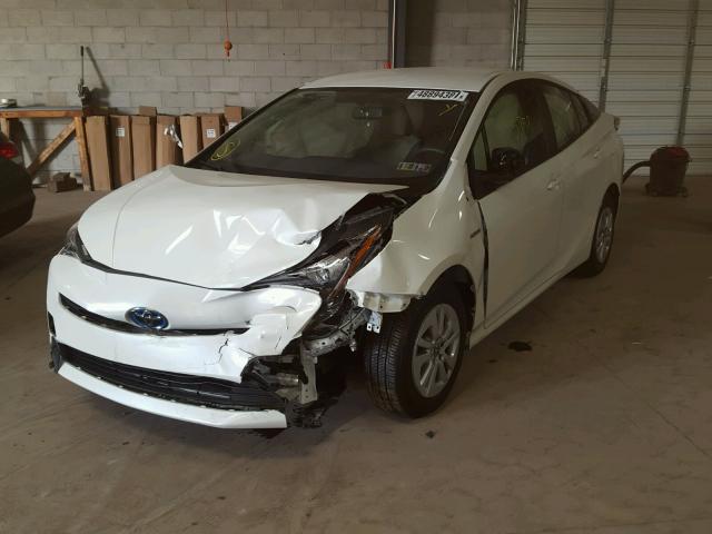 JTDKBRFU6G3006265 - 2016 TOYOTA PRIUS WHITE photo 2