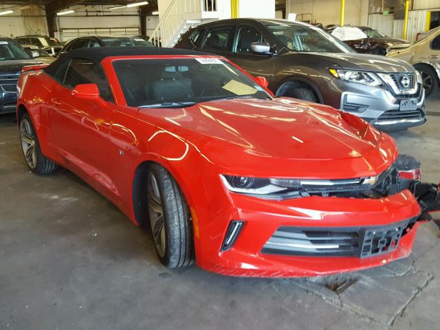 1G1FB3DS3H0203406 - 2017 CHEVROLET CAMARO LT RED photo 1