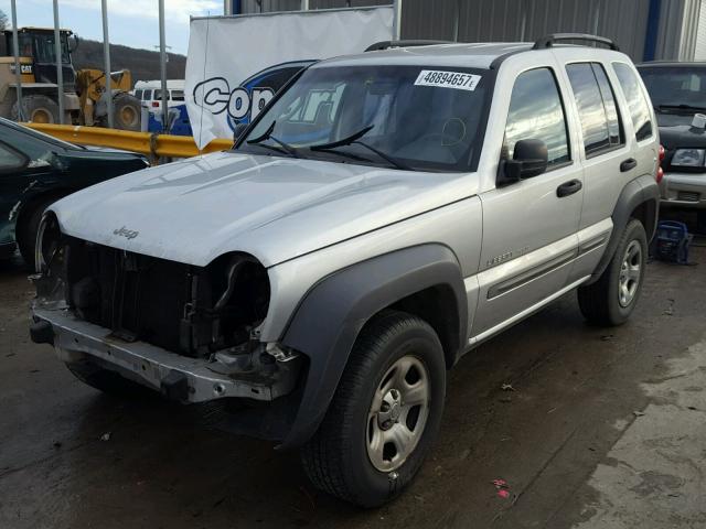1J4GL48K93W546102 - 2003 JEEP LIBERTY SP SILVER photo 2
