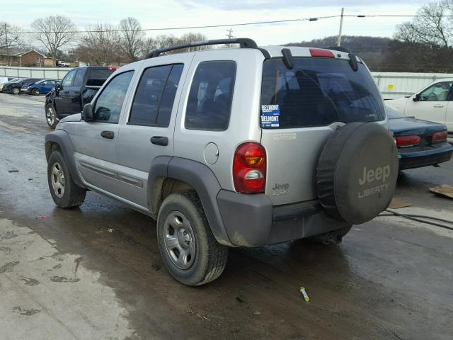 1J4GL48K93W546102 - 2003 JEEP LIBERTY SP SILVER photo 3