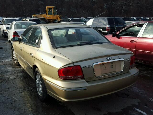 KMHWF35H84A930040 - 2004 HYUNDAI SONATA GLS TAN photo 3