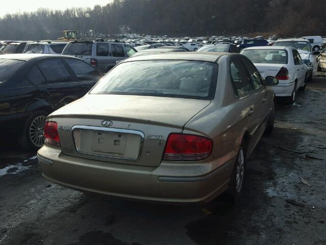 KMHWF35H84A930040 - 2004 HYUNDAI SONATA GLS TAN photo 4