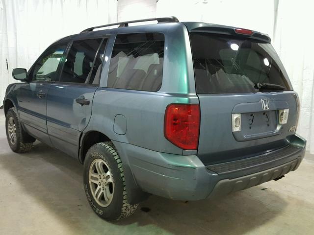 5FNYF18585B060110 - 2005 HONDA PILOT EXL BLUE photo 3