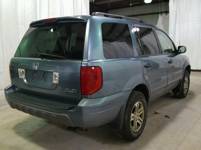 5FNYF18585B060110 - 2005 HONDA PILOT EXL BLUE photo 4