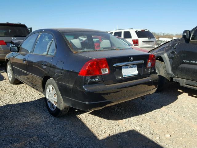 2HGES26733H593340 - 2003 HONDA CIVIC EX BLACK photo 3