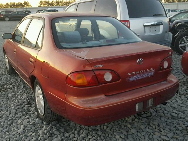 2T1BR12E11C391812 - 2001 TOYOTA COROLLA CE RED photo 3