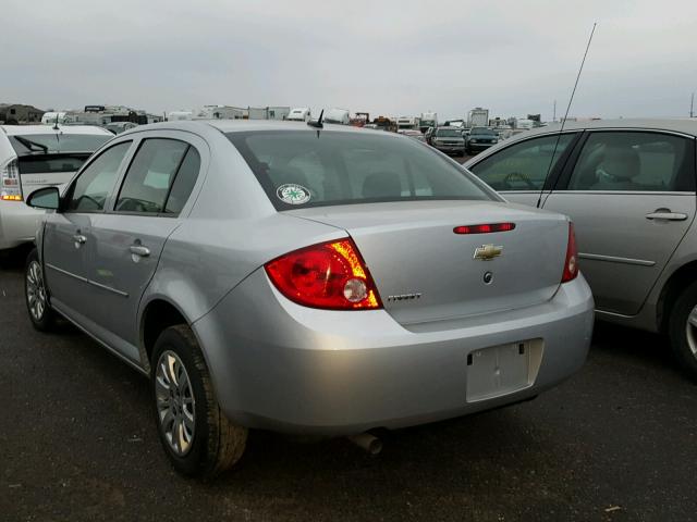 1G1AT58H097253660 - 2009 CHEVROLET COBALT LT SILVER photo 3