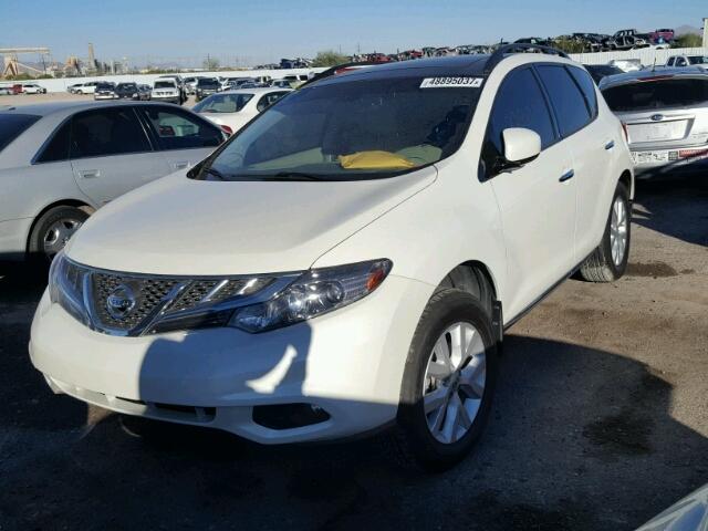 JN8AZ1MU4BW050871 - 2011 NISSAN MURANO S WHITE photo 2