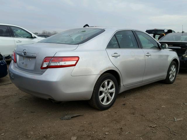4T4BF3EK2BR133777 - 2011 TOYOTA CAMRY BASE SILVER photo 4