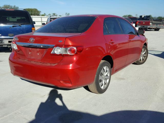 2T1BU4EEXDC983161 - 2013 TOYOTA COROLLA BA RED photo 4