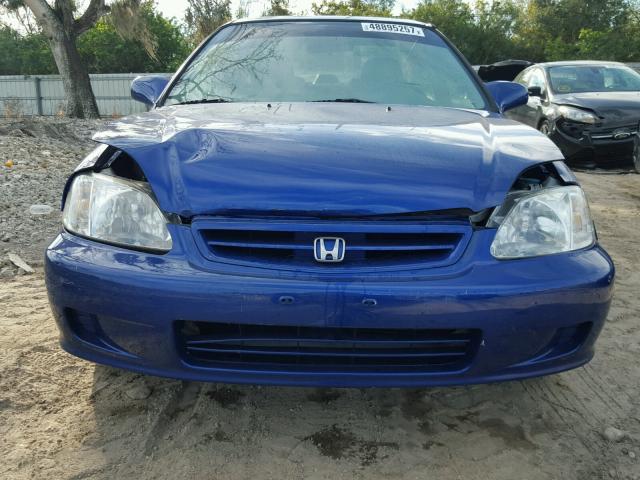 1HGEJ8246YL039575 - 2000 HONDA CIVIC EX BLUE photo 9