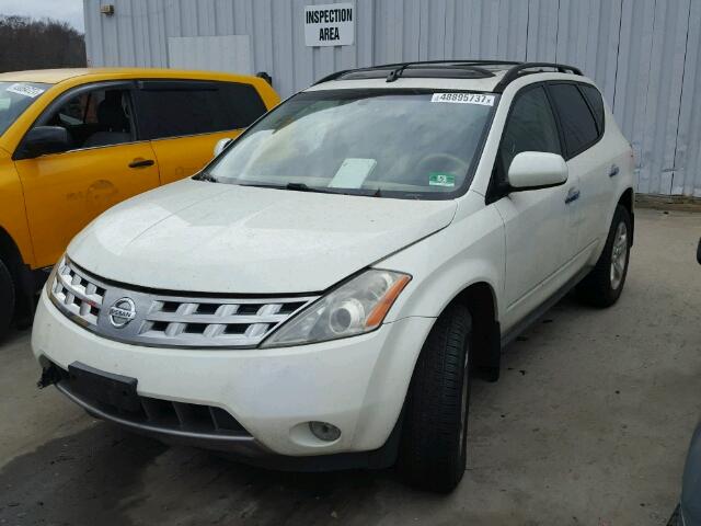 JN8AZ08W05W423494 - 2005 NISSAN MURANO SL WHITE photo 2