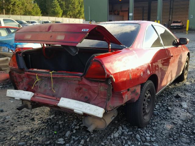 1HGCG2245YA030381 - 2000 HONDA ACCORD LX RED photo 4