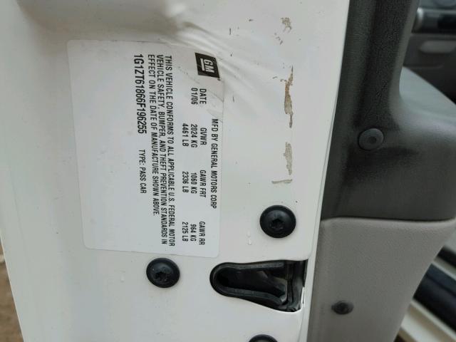 1G1ZT61866F196255 - 2006 CHEVROLET MALIBU MAX WHITE photo 10