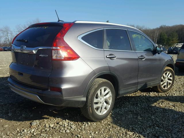 5J6RM4H72FL134739 - 2015 HONDA CR-V EXL GRAY photo 4