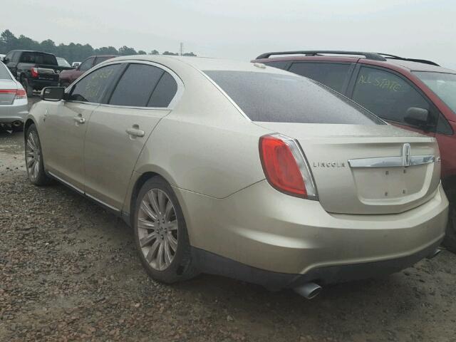 1LNHL9DR6BG613012 - 2011 LINCOLN MKS BEIGE photo 3