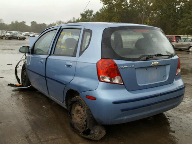 KL1TJ62624B274705 - 2004 CHEVROLET AVEO LS BLUE photo 3