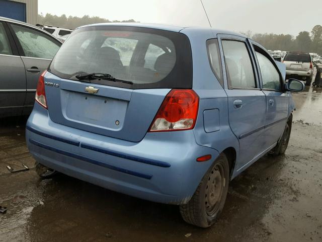 KL1TJ62624B274705 - 2004 CHEVROLET AVEO LS BLUE photo 4