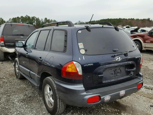 KM8SC13DX4U783388 - 2004 HYUNDAI SANTA FE G BLUE photo 3