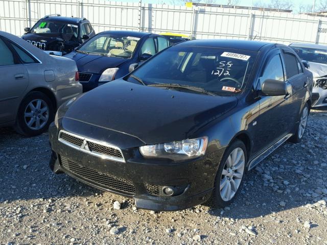 JA32U8FW3BU010135 - 2011 MITSUBISHI LANCER GTS BLACK photo 2