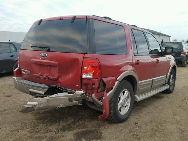 1FMFU18L04LB67932 - 2004 FORD EXPEDITION RED photo 4