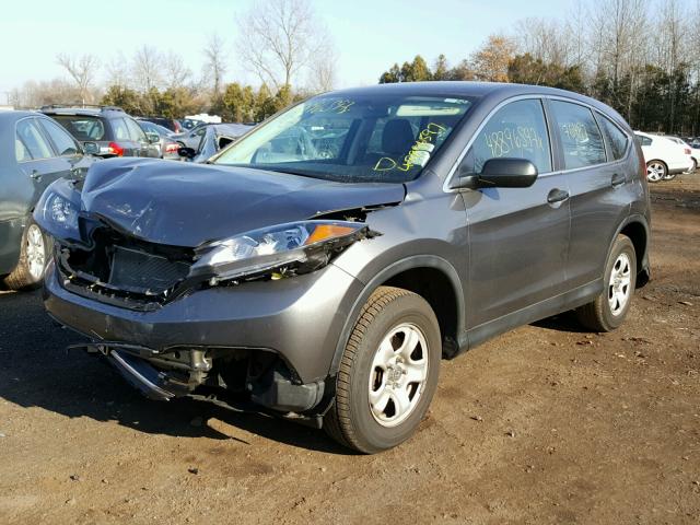 2HKRM4H38DH600615 - 2013 HONDA CR-V LX GRAY photo 2