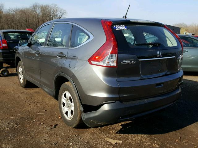 2HKRM4H38DH600615 - 2013 HONDA CR-V LX GRAY photo 3