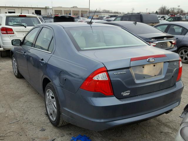 3FAHP0HA4BR298671 - 2011 FORD FUSION SE BLUE photo 3