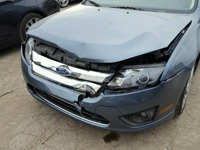 3FAHP0HA4BR298671 - 2011 FORD FUSION SE BLUE photo 9